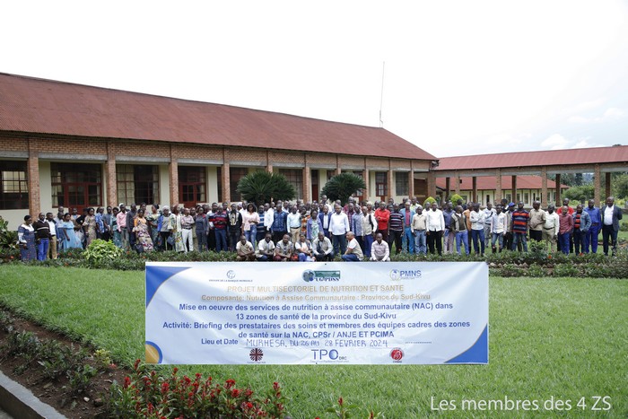 Sud-Kivu : briefing de 122 prestataires des soins et équipes cadre des zones sur la mise en œuvre des services de NAC, CPRS, ANJE et PCMA dans 13 zones de santé